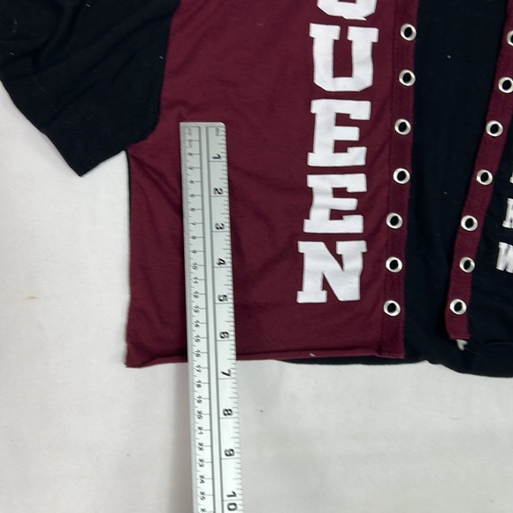 #2124 Lovelove Red & Black Women’s Crop Top | Size: M - Picture 3 of 6